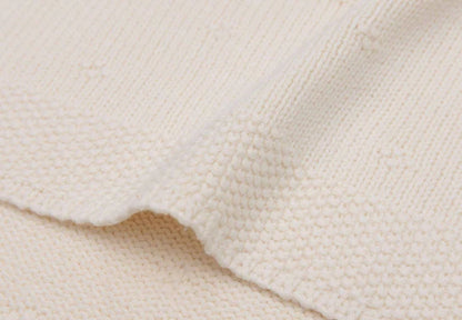 Babydeken met naam | Cosy knit - Fleece Ivory