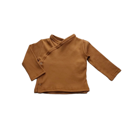 Overslagshirt | Rib Camel